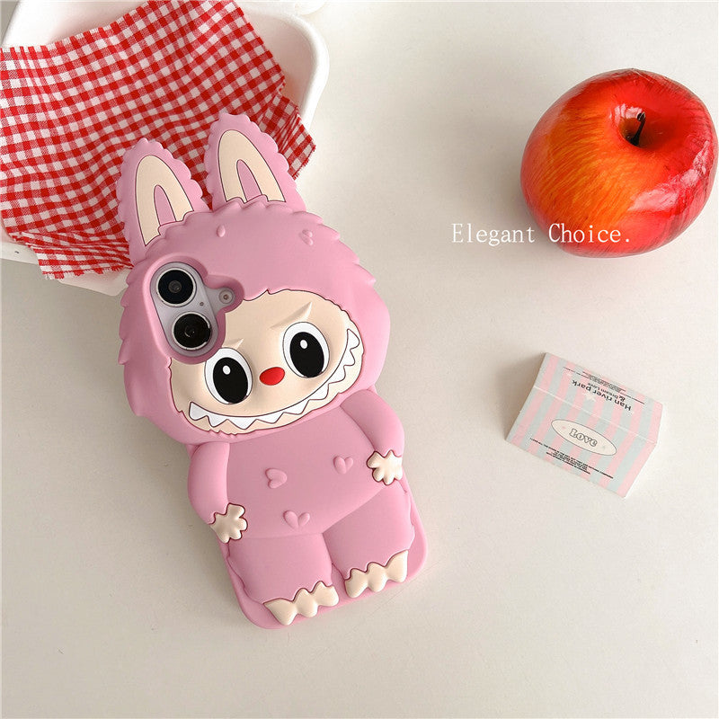 Labubu 3D Silicone Phone Case - Soft, Flexible & Adorable Cartoon Design