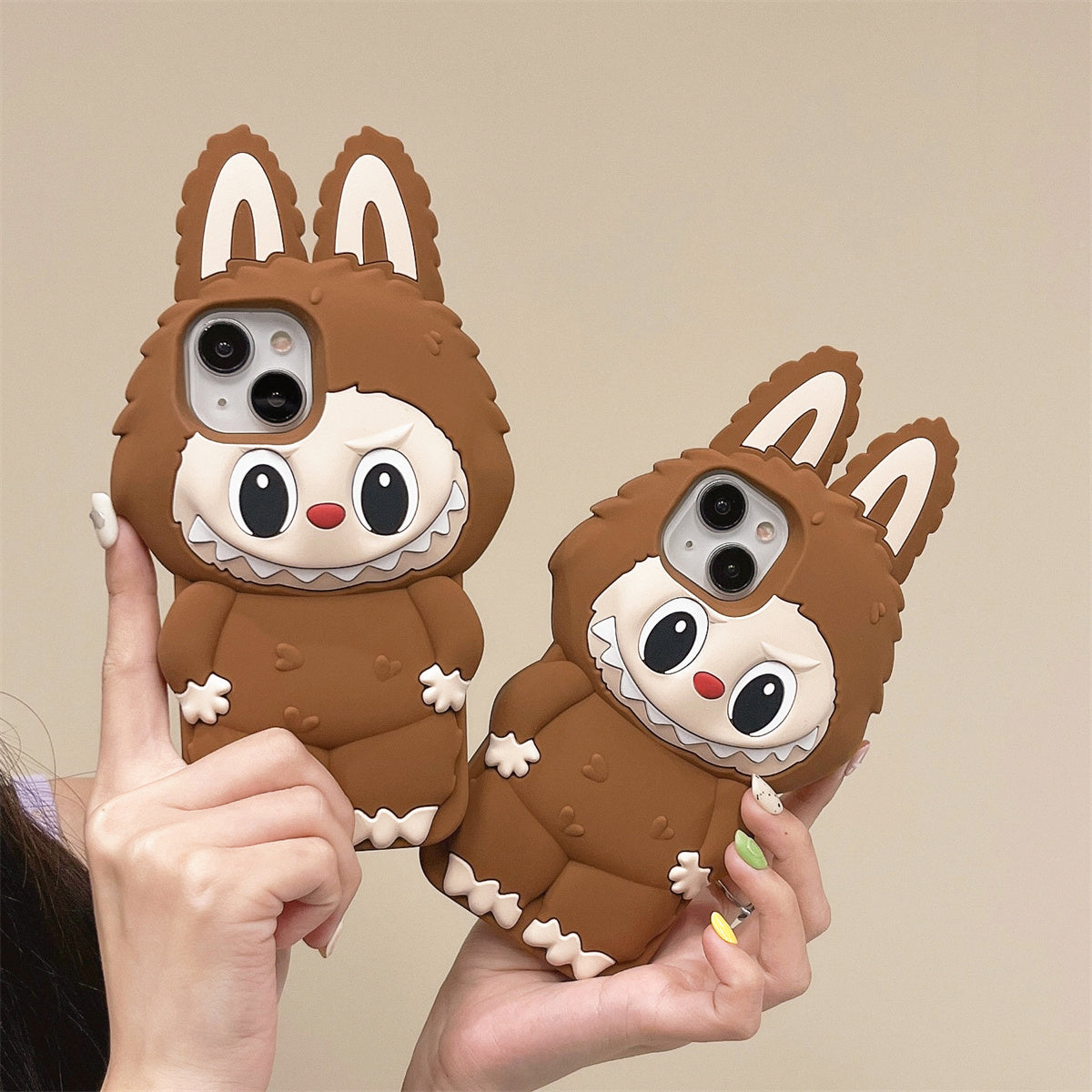 Labubu 3D Silicone Phone Case - Soft, Flexible & Adorable Cartoon Design