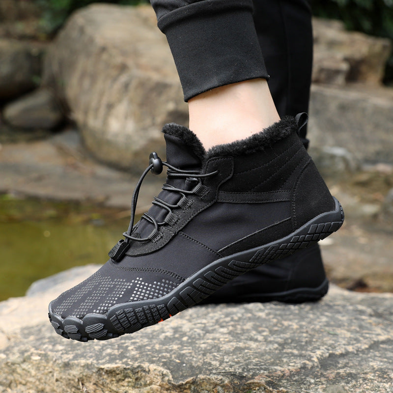 Fleece-Lined Toggle-Lace Winter Hiking Boots