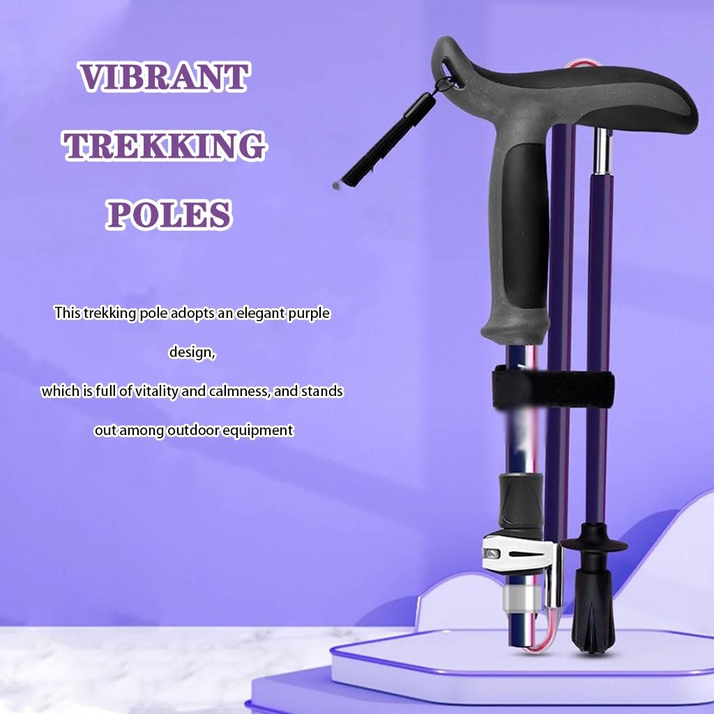 Five-Section Knob-Lock Folding Trekking Pole