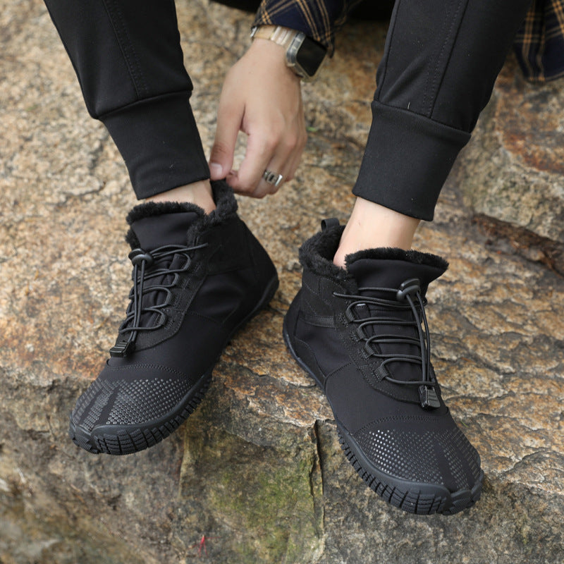 Fleece-Lined Toggle-Lace Winter Hiking Boots