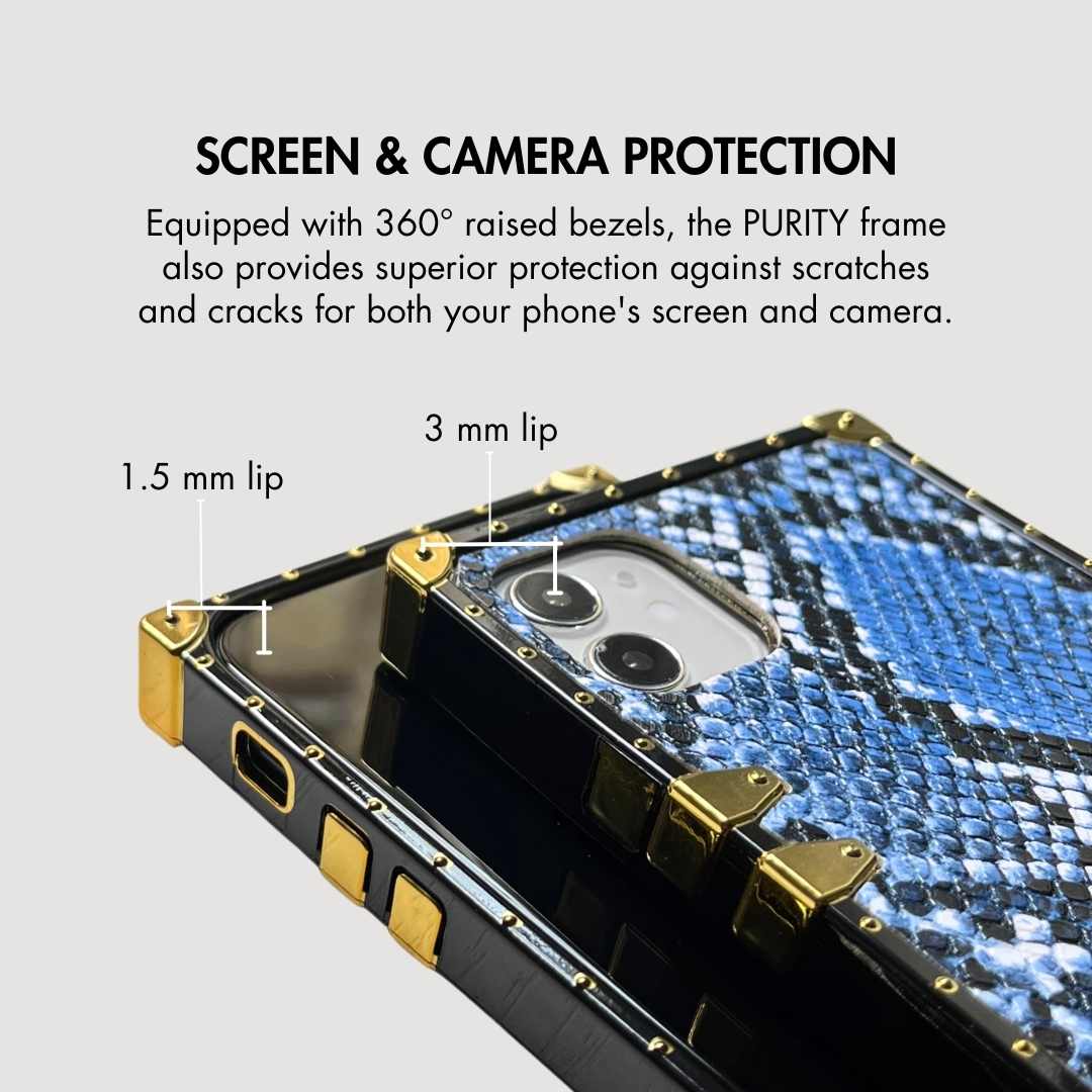 Samsung Hülle mit Ring „Blaue Klapperschlange“